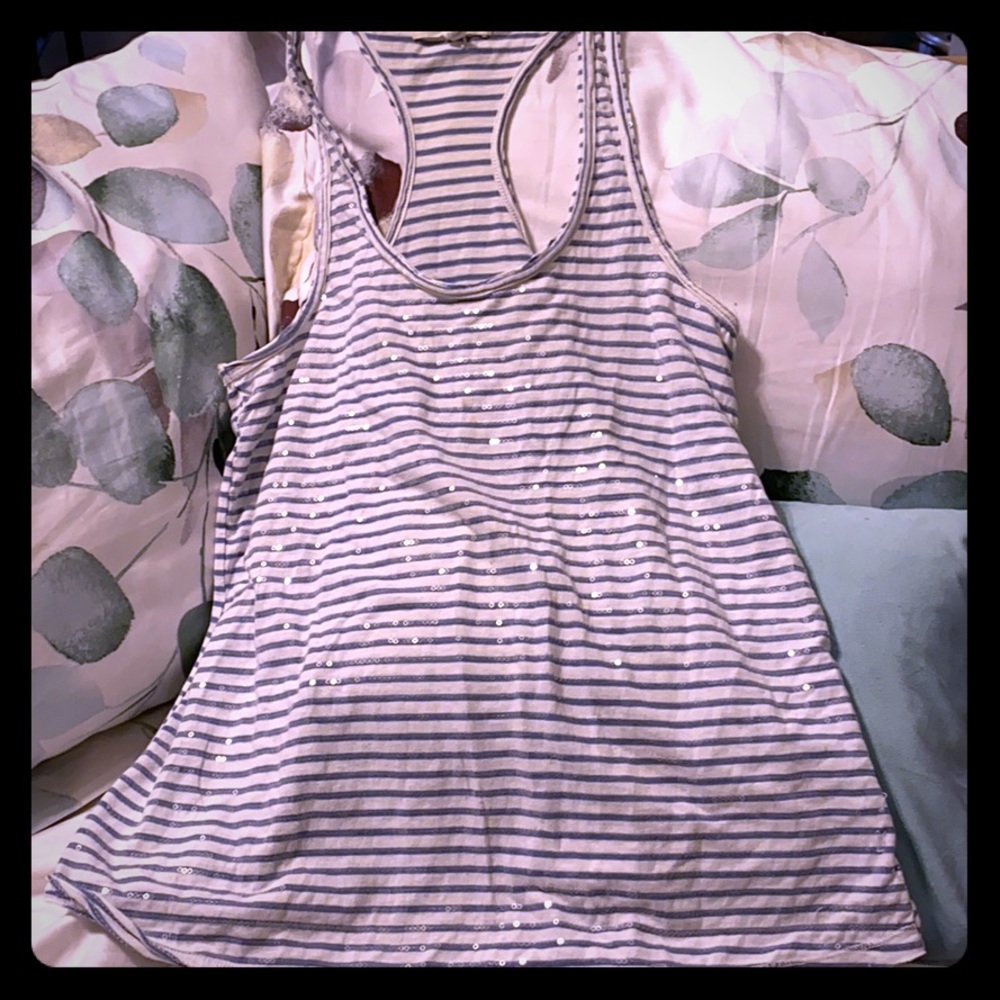 Aeropostale sequins Y back tank